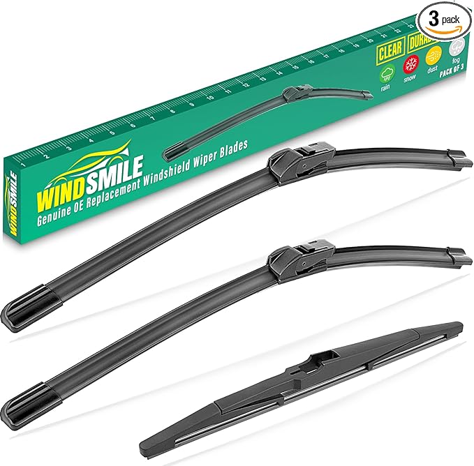 26" 16" 11" Windshield Wiper Blades Replacement for Chevrolet Chevy Trax 2024 2025 Premium All Weather Front Rear Wipers Set - OEM Quality (Pack of 3)
