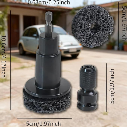 Wheel Hub Resurfacing Kit,Wheel Hub Cleaning Kit, Brake Hub Cleaning Kit Includes 5 Pads,Quick Rust Removal for Lug Studs and Rotors，Fits Power Drill or 1/2" Impact Driven Wrenches
