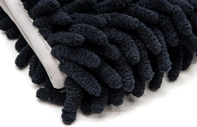Autofiber Zero Cuff Microfiber Black Wash Mitt - Pack of 1 (7 inch x 9 inch)