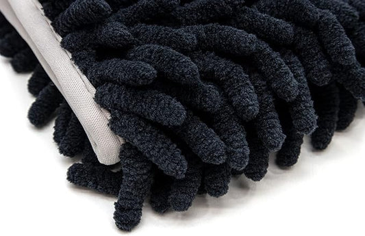 Autofiber Zero Cuff Microfiber Black Wash Mitt - Pack of 1 (7 inch x 9 inch)