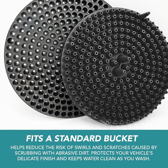 WASH&WHIPS Pit Stop Particle Interceptor for Car Wash - Innovative Interceptor Funnel Technology Separates Abrasive Dirt & Debris from Wash Water, Black 2 (Pack)