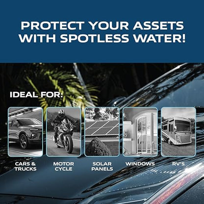 Spotless Water Systems - DIC-20B, W/Integrated Bypass | Simple Window, Solar Panel, RV & Car Wash System, Works for All Vehicles, Motorcycles, Bikes, Boats, Planes, Yachts, Towel Drying Eliminated