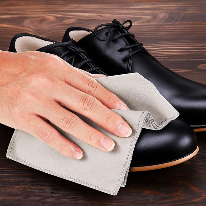 10 Pcs Shine Shoes Cloth Kit Polish Dauber Applicators Cleaning Leather Shoes Boots Microfiber Care Cloths Suede Cleaner