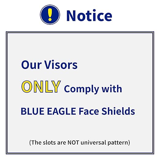 Blue Eagle Faceshield Replacement Visors (FC48N) | Clear | Edgeless | High Impact Extrusion-grade Polycarbonate | 3 PCS