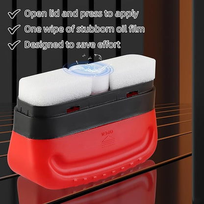 Goswar 2Pack Automotive Oil Film Cleaning Brush for Car Windows, Glass Cleaning Board, Oil Film Brush Improves Clarity and Visibility, Car Glass O il Film Remover