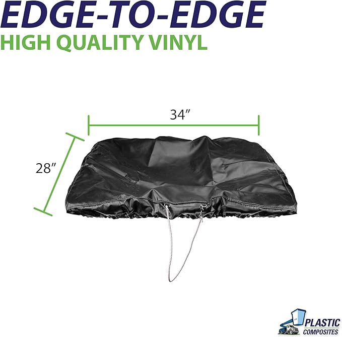 Bucket Truck Parts Economy Line Elastic Banded Bucket Cover, Fits 1.5 Man Bucket 28"x34" Edge to Edge