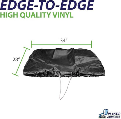 Bucket Truck Parts Economy Line Elastic Banded Bucket Cover, Fits 1.5 Man Bucket 28"x34" Edge to Edge