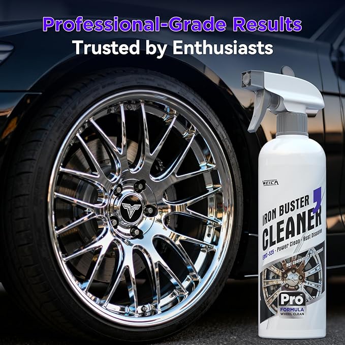 Wheel Cleaner & Rust Dissolver - 500ml, Acid-Powered Formula for Brake Dust & Iron Deposits, Safe for Alloy & Painted Rims