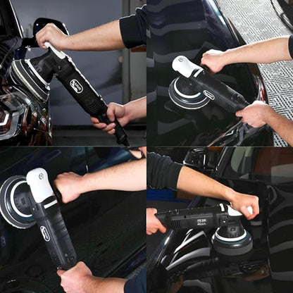 Car Buffer Polisher, 6-Inch Dual Action Polisher for Car Detailing, 15mm Random Orbital Car Polisher with 6 Variable Speeds1800-4800RPM, DA Polishers Kit for Car Detailing/Polishing/Waxing
