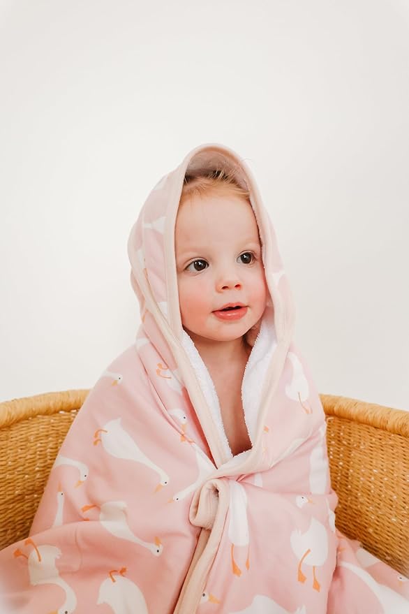 Copper Pearl Hooded Bath Towels Premium Knit/Terry Cloth Baby Towels with Hood, Pockets, and Cool Designs - Great to Gift and Make Bath Time Fun - Baby Bath Towel, Goosie