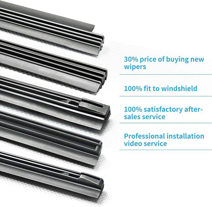 26 Inch Wiper Blade Refill, 4 PCs Windshield Wiper Refill Replacement for NWB Hybird Windshield Wiper Baldes Rubber Strip, Easy to Install 4PCS
