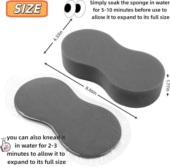 Bug Splatter Scrubber Pad for Cleaning Car Surfaces, Car Wash Sponge for RV, Car, Aircraft, Safe on Paint, 8.7x4.3x1.8 in (6-Pack)