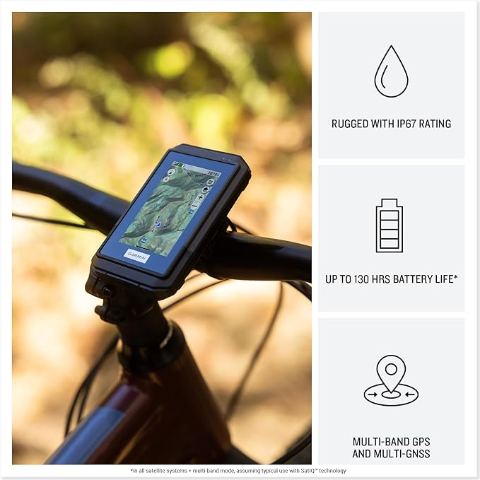 Garmin eTrex® Touch, Rugged, Easy-to-Use GPS Handheld Navigator, Color Touchscreen, Preloaded Maps with Routable Trails and Roads, Long Battery Life for Hiking and All Outdoor Activities