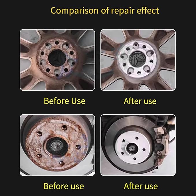 Ljcyrmlsy Professional 5-Head Wheel Hub and Stud Cleaning Kit, Brake Parts Maintenance Tool Set for Cars and Trucks