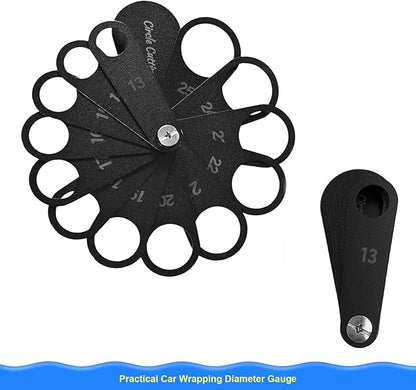 NEWISHTOOL Vinyl Wrap Tool 13mm-25mm Sensor Cut, Vehicle Parking Sensors Car Radar Hole Precise Cutting Aid Stainless Steel Circle Cut Template