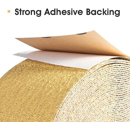 S SATC 60 Grit PSA Longboard Sandpaper 20 Yard Long Continuous Roll, 2-3/4" Wide Self Adhesive Stickyback Sanding Sheets for Automotive, Hand Sanding Blocks,Woodworking, Metal, Plastic