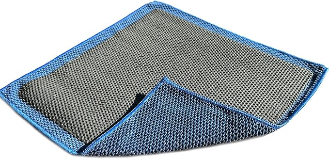 Dialed Clay Towel - Mesh 3.0 Design - Surface Prep for Waxing, Polishing and Sealant - Fine Grade - 12"" x 12"", Regular, Marina Blue