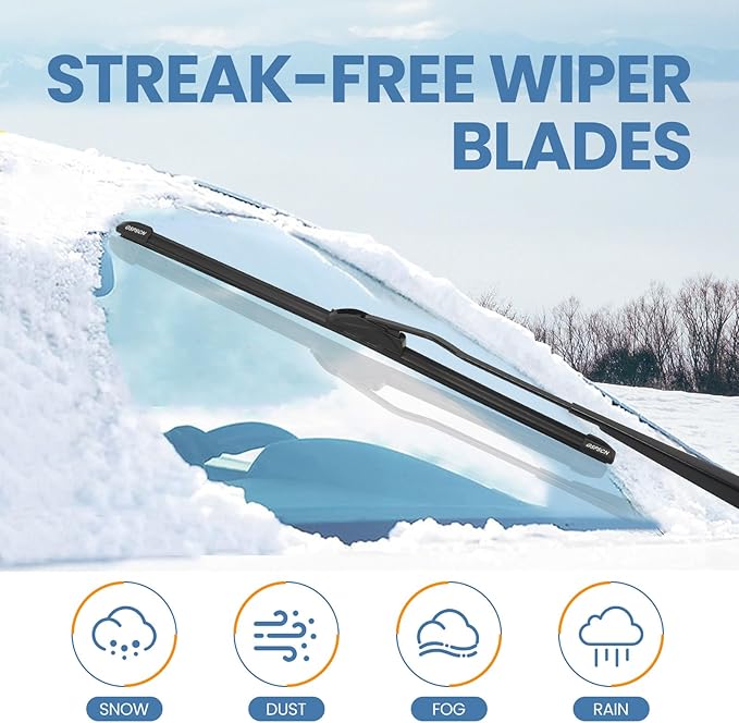 GSPSCN 3 Wipers For Chevy Suburban 1500 2500 Tahoe Trailblazer 06-00 /GMC Envoy Yukon 06-00 /Land Rover LR3 09-06，LR4 16-10 /Cadillac Escalade 06-03 Windshield Wiper Blades Set 22"+22"+16"