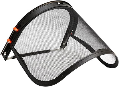 Face Shield and Bracket Combo Steel Wire Visor for Hard Hat Protector when You Are Trimming Garden or Logging Black Accessories
