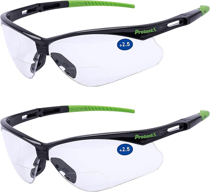 ProtectX Classic Safety Glasses, Anti-Fog Scratch Resistant Lenses, Protective Eyewear for Work, Indoor/Outdoor, ANSI Z87.1