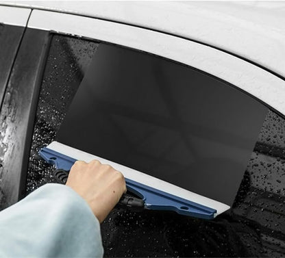 2-Pack Professional Silicone Squeegee, 12-Inch Flexible Water Blade for Streak-Free Car Wash & Glass Cleaning, Safe on Paint & Chrome, Blue