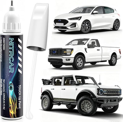 YZ/Z1/M6887 Oxford White Touch Up Paint for Ford,2-in-1 Scratch Repair Kit with 2PCS Disposable Micro Applicators, Quick & Easy Premium Scratch Remover for Deep Scratches