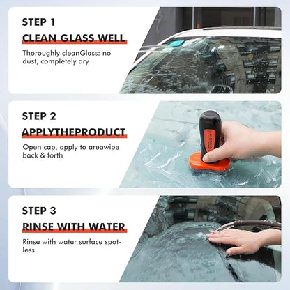 Glass Water Repellent Brush for Car,Hydrophobic Windshield Rain Repellent Coating Protection to Windows Mirrors,Improve Visibility Driving Safer Driving - 3.38 Fl oz