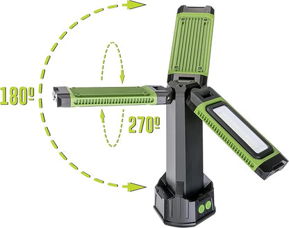 PowerSmith 4500 Lumen Rechargeable Cordless Work Light with Stand, LED Camping Light 72" Tall (PWLR045T)