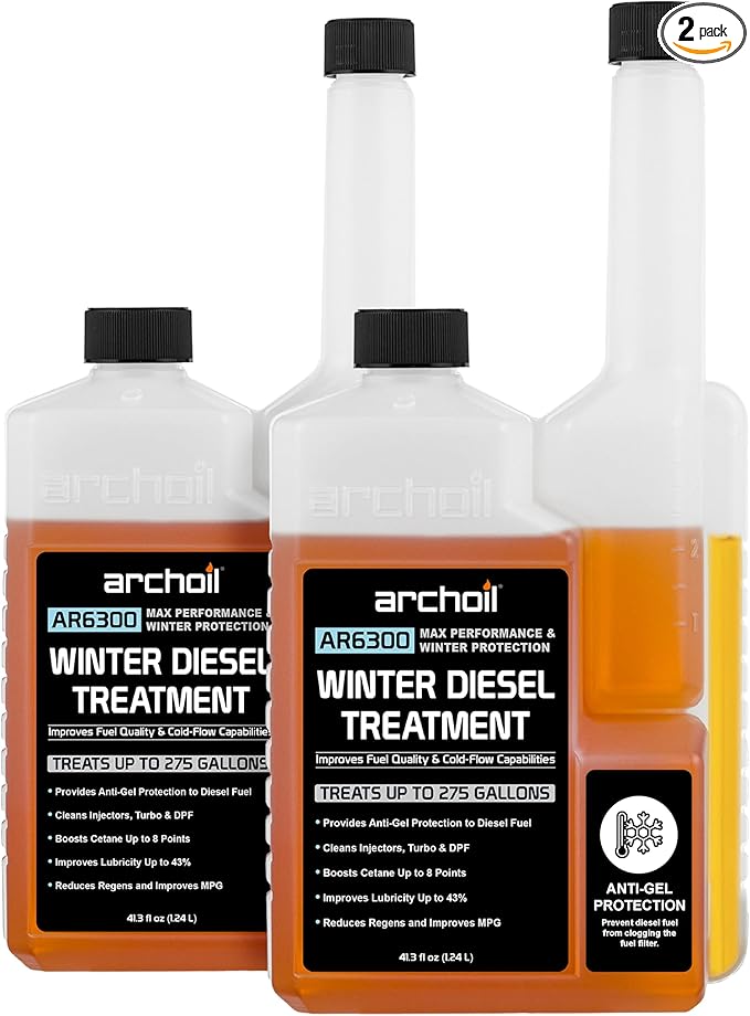 Archoil AR6300 Winter Diesel Treatment - Two Pack - Includes Anti-Gel Protection - Additive for All Diesel Vehicles
