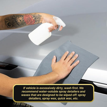 CleanTools Premium All-Purpose, Ultra-Soft, Lint, Loop and Scratch-Free, Absorbent Cleaning Detailing Towel for Cars, SUVs, RV’s, Windows and Much More | (PN: 87010) Large