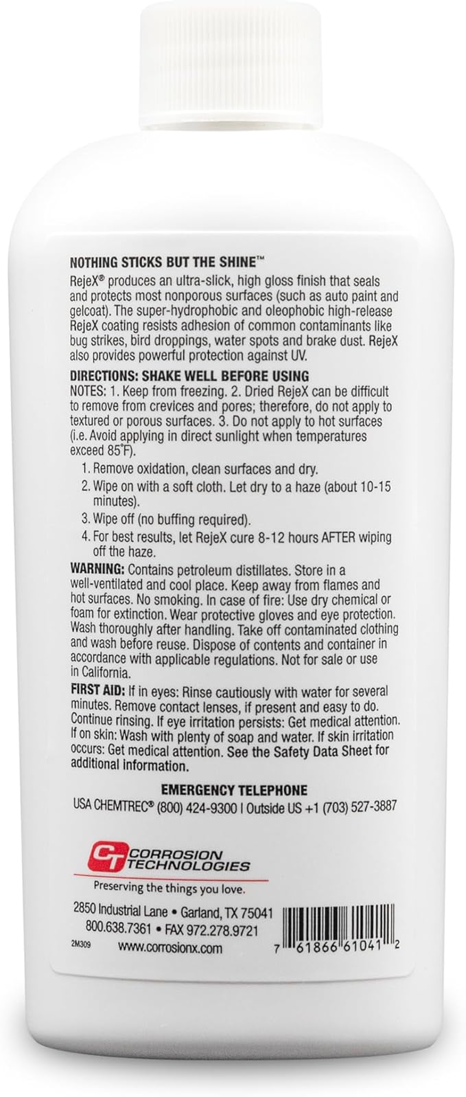 RejeX High Gloss Finish That Protects, Long-Lasting Polymer Coating for Cars, Trucks, Boats, RVs, Motorcycles, Aircraft, Glass, Painted Metal, Fiberglass, Acrylic, Gel Coat & Plastic Surface, 4 Fl Oz