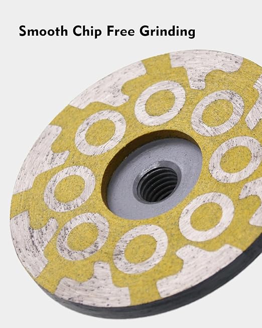4" Flat Resin Filled Grinding Wheel, Diamond Cup Wheel with 5/8’’-11 Thread for Granite Marble Engineered Stone (Medium)