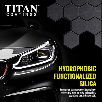 Apex Glass 50ml Hydrophobic Ceramic Coating - Professional Rain Repellent for Windshields & Windows - Long Lasting Nano Silica Protection Kit with Applicator & Microfiber USA