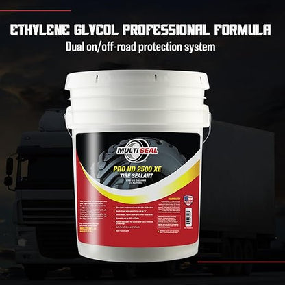 MULTI SEAL PRO HD 2500 XE Industrial-Grade Tire Sealant - Ethylene Glycol Formula - Heavy-Duty Protection - On/Off-Road Applications - Tubeless Tire Sealant - 5-Gallon Pail