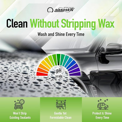 Nanoskin BUBBLE BATH Foaming Car Wash Shampoo 30 Gallons - Works with Foam Cannon, Gun, Bucket Washes, Car Soap for Pressure Washer | For Car, Truck, Motorcycle, RV & More, Green,3840 Fl Oz(Pack of 1)