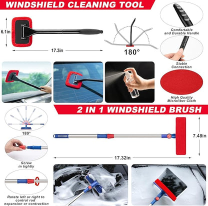 GPUSFAK 41Pcs Car Wash Cleaning Kit with High Power Handheld Vacuum Windshield Cleaning Tool Collapsible Bucket Detailing Brushes Tire Brush Towels Complete Detailing Set for Car