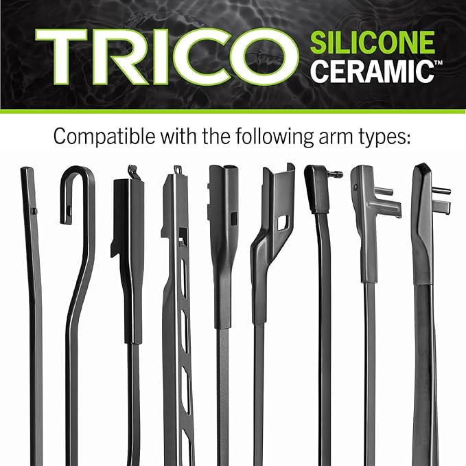 TRICO Silicone Ceramic Automotive Replacement Windshield Wiper Blade, Ceramic Coated Silicone Super Premium All Weather includes 26 inch & 24 inch Beam blades for Select Sprinter Models (90-2624)