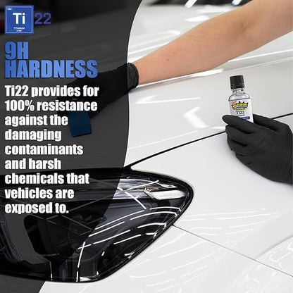 Ti22 Titanium 9H Ceramic Coating Kit - Professional Grade - Protect Your Vehicle While Increasing Shine and Gloss