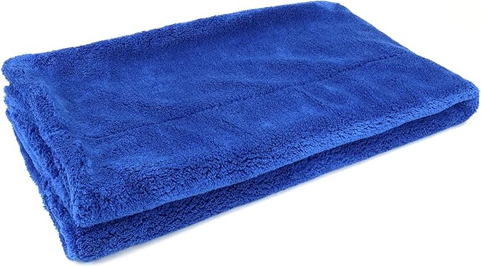 Autofiber [Motherfluffer XL+] Huge Soft and Plush Car Drying Towel 20"x40" (Blue)