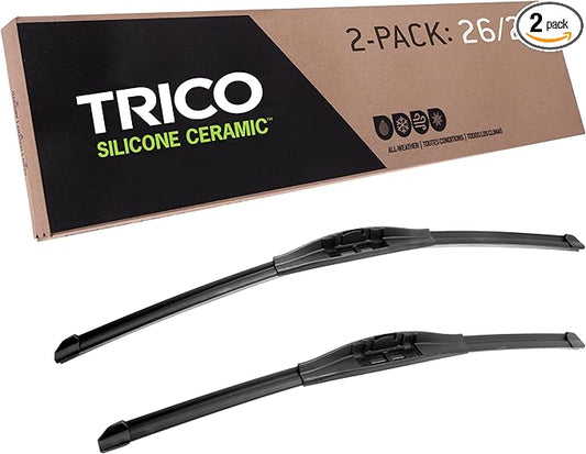 TRICO Silicone Ceramic™ (90-2420) 24 & 20 Inch Pack of 2 Automotive Replacement Windshield Wiper Blades For my Car, Ceramic Coated Silicone Super Premium Beam Blade for Select Vehicle Models