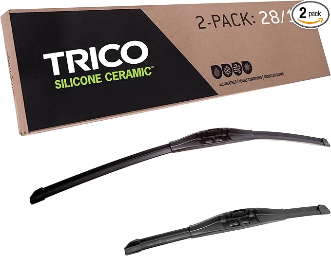 TRICO Silicone Ceramic Automotive Replacement Windshield Wiper Blade, Ceramic Coated Silicone Super Premium All Weather includes 28 inch & 16 inch Beam blades for Select Nissan Models (90-2816)