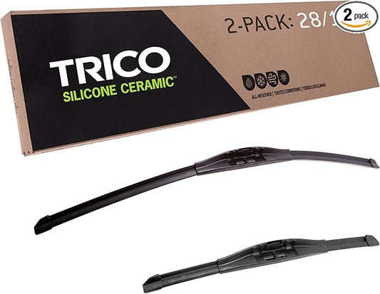 TRICO Silicone Ceramic Automotive Replacement Windshield Wiper Blade, Ceramic Coated Silicone Super Premium All Weather includes 28 inch & 16 inch Beam blades for Select Nissan Models (90-2816)
