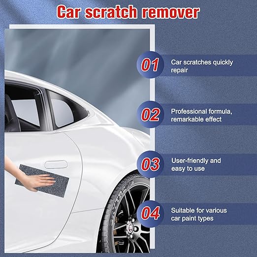 2 Pcs Nano Sparkle Cloth Car Scratch Remover,Upgrade Scratch Remover for Vehicles,Car Paint Scratch Repair Paste,Nano Sparkle Cloth Scratch Remover for Vehicle