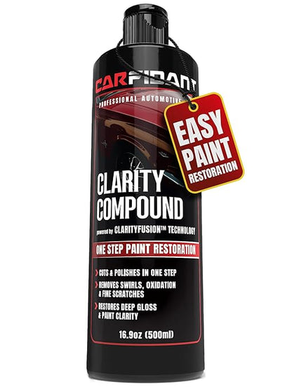Clarity Compound - Polishing & Cutting Compound for Cars with ClarityFusion Technology - One Step Scratch Remover for Clear Coat & Paint Restoration - Removes Scratches, Swirls & Oxidation - 16 oz