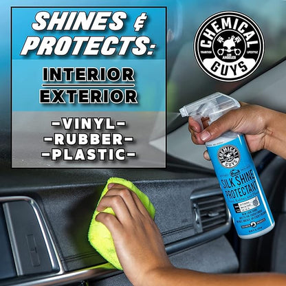 Chemical Guys TVD_109_1602 Silk Shine Spray-able Dry-to-The-Touch Dressing and Protectant for Tires, Trim, Vinyl, Plastic and More, Safe for Cars, Trucks, Motorcycles, RVs & More, 16 fl oz (2 Pack)