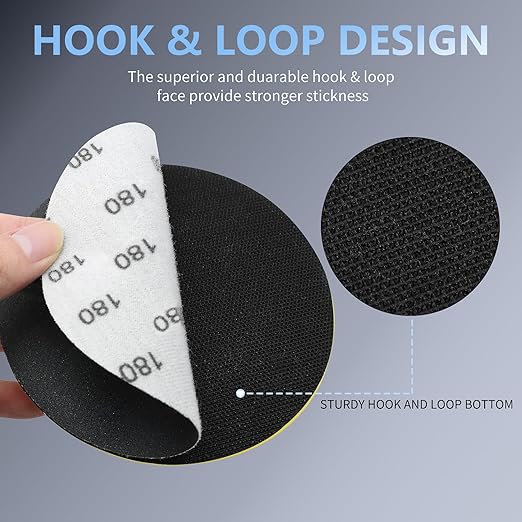 VIBRATITE 40 Pieces 5 Inch Sanding Discs, Wet Dry Sandpaper Sheets Assortment 80 to 7000 Grit Silicon Carbide Hook and Loop Round Sanding Paper with Handle Sanding Block for Wood Metal Automotive