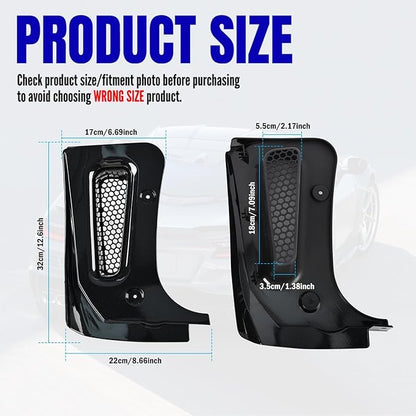 BILLFARO Extended Rear Splash Guards Mud Flaps,ABS Plastic Wheels Rock Guards Mudflap Fender Mudguard Mud Guards Protector ﻿Accessories for Corvette C8 Z06 2023+ for C8 E-Ray 2024+