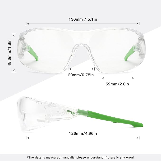 Alsenor Anti Fog Goggles Wrap-Around Shooting Safety Glasses Blue Light Blocking Protective Eyewear ANSI Z87 Cycling Glasses