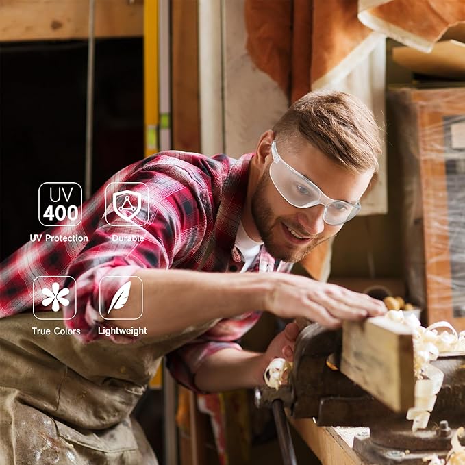 Salfboy Safety Glasses for Men Women ANSI Z87.1 Safety Glasses Bulk Protective Eyewear Scratch-Resistant
