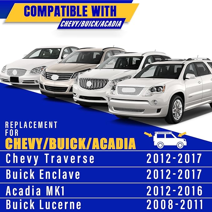 2 wipers Replacement for 2012-2017 Chevy Traverse/Buick Enclave /2012-2016 Acadia MK1/2008-2011 Buick Lucerne, Windshield Wiper Blades Original Equipment Replacement - 24"/21" (Set of 2) Pinch Tab